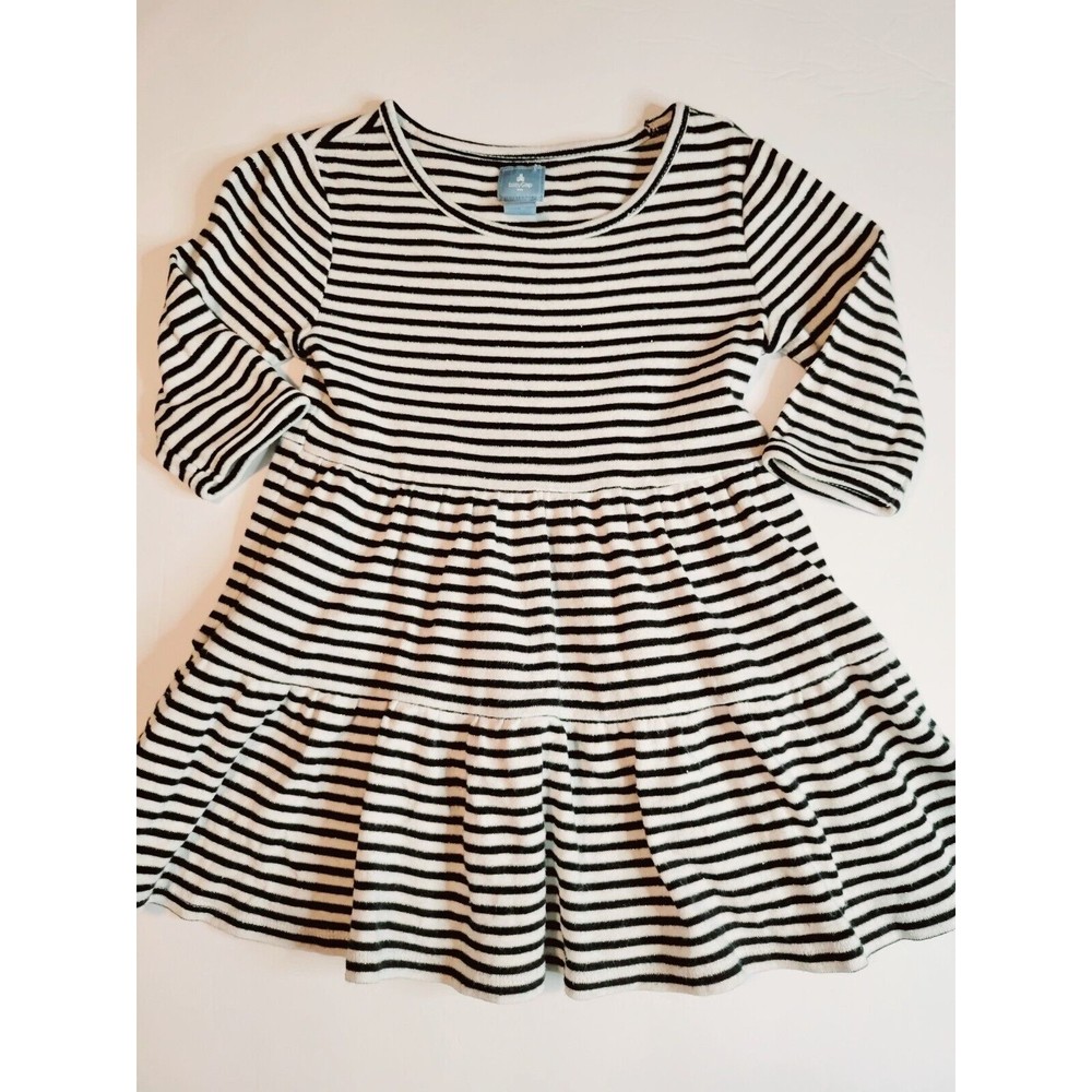 Baby Gap Black White Striped Tiered Dress Toddler Girl Size 2T
